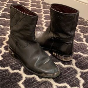 Chanel motto boots